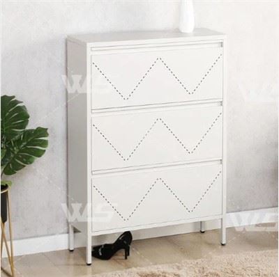 Slim Metal Shoe Cabinet