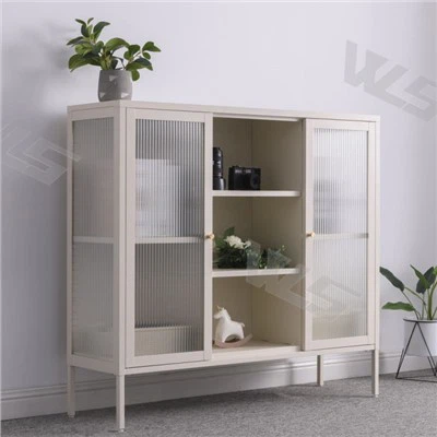 Art Glass Metal Sideboard